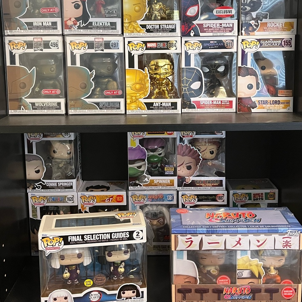 Funko Pop Marvel and Anime Figures Collection